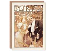 Artery8 Alphonse Mucha Art Card Flirt Biscuits Art Nouveau