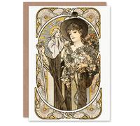 Artery8 Alphonse Mucha Art Card La Tosca Theatre Play Vintage Advert