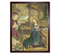 Artery8 Altaar Annunciation To The Virgin Painting Art Print Framed Poster Wall Decor 12x16 inch