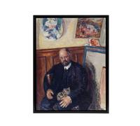 Artery8 Ambroise Vollard Portrait with a Cat Bonnard Black Framed Canvas Art | Size: W12" x H16" Artery8 Multicolor W12" x H16"
