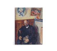 Artery8 Ambroise Vollard Portrait with a Cat Bonnard Canvas Wall Art | Size: W18" x H24" Artery8 Multicolor W18" x H24"