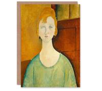 Artery8 Amedeo Modigliani Art Card Girl in Green Blouse Portrait