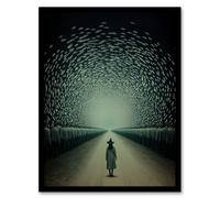 Artery8 Among Muggles Surreal Tunnel Witch Fantasy Art Living Room Artwork Framed Wall Art Print A4