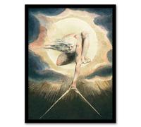 Artery8 Ancient of Days Setting Compass to Earth Blake Framed Wall Art Print | Size: A4 Artery8 Multicolor A4