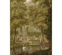 Artery8 Andriessen Dutch Landscape River Boat Painting Premium Wall Art Canvas Print 18X24 Inch