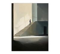 Artery8 Angle Shadow By Amy Denver Minimalist Soft Pastel Muted Tone Minimalism Simple Modern Artwork Large Wall Art Poster Print Thick Paper 18X24 Inch