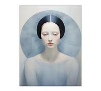 Artery8 Anne Boleyn Modern Conceptual Oil Painting Sad Melancholic Woman Portrait Artwork Large Wall Art Poster Print Thick Paper 18X24 Inch