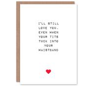 Artery8 Valentines Day Greeting Card Adult Rude Funny Even When Old and Saggy T*ts For Her Wife Partner