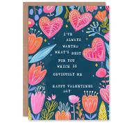 Artery8 Anniversary Card Best For You Me Floral Night Sky Stars For Him Husband Partner Artery8 Multicolor