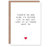 Artery8 Valentines Day Greeting Card Fun Funny Humour Look At Phone For Him or Her