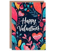 Artery8 Valentines Day Greeting Card Happy Valentines Floral Painting For Her Wife Partner