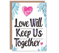 Artery8 Valentines Day Greeting Card Keep Us Together Simple Botanical For Her Wife Partner