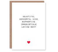Artery8 Valentines Day Greeting Card Lovely Words Wonderful Irresistible For Him or Her