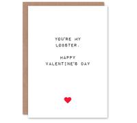 Artery8 Valentines Day Greeting Card You're My Lobster For Him or Her