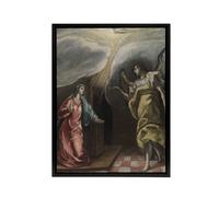 Artery8 Annunciation Archangel Gabriel & Mary El Greco Framed Canvas Art | Size: W24" x H32" Artery8 Multicolor W24" x H32"