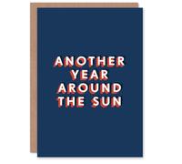 Artery8 Another Year Around The Sun Bold Modern For Him Birthday Card