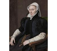 Artery8 Anthonis Mor Portraits Anne Fernely Painting Premium Wall Art Canvas Print 18X24 Inch