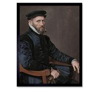 Artery8 Anthonis Mor Portraits Sir Thomas Gresham Painting Art Print Framed Poster Wall Decor 12x16 inch