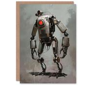 Artery8 Anthropomorphic Bot Robot Sci Fi Concept Art Blank For Him Or Her Art Birthday Card