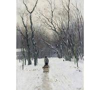 Artery8 Anton Mauve Winter Scheveningen Woods Painting Large Wall Art Poster Print Thick Paper 18X24 Inch