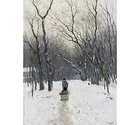 Artery8 Anton Mauve Winter Scheveningen Woods Painting Unframed Wall Art Print Poster Home Decor Premium