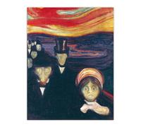 Artery8 Anxiety Figures Oil Painting Unframed Wall Art Print Poster 12X16 Artwork By Munch : Expressionist Wall Art Perfect For Office Or Hallway Creating Thought And Visual Depth