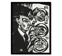 Artery8 Anxious Nervous People At Dinner Kirchner Framed Wall Art Print A3