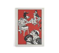 Artery8 Apachentanze Gramophone Dancers Moriz Jung Canvas Wall Art Print in Red | Size: W12" x H16" Artery8 Red W12" x H16"
