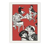 Artery8 Apachentanze Gramophone Dancers Moriz Jung Wall Art Poster Print 12X16"