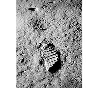 Artery8 Apollo 11 Bootprint Astronaut Aldrin Armstrong 50th Anniversary Moon Landing Unframed Wall Art Print Poster Home Decor Premium
