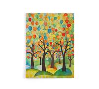 Artery8 Apple Tree Orchard Abstract Folk Art Canvas Wall Art Print | Size: W18" x H24" Artery8 Multicolor W18" x H24"