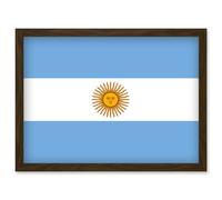 Artery8 Argentina National Flag Patriotic Vexillology World Flags Country Region Poster Artwork Framed Wall Art Print A4