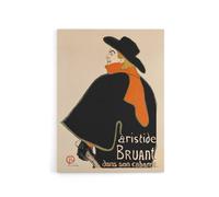 Artery8 Aristide Bruant in his Cabaret Canvas Wall Art Print Lautrec in Orange | Size: W12" x H16" Artery8 Orange W12" x H16"