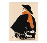 Artery8 Aristide Bruant in his Cabaret Vintage Wall Art Print Lautrec in Orange | Size: W24" x H32" Artery8 Orange W24" x H32"