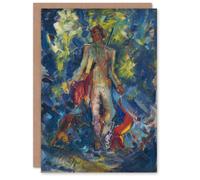 Artery8 Arnold Weisz Kubincan Art Card Huntsman With Two Dogs in Blue Artery8 Blue