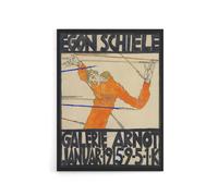 Artery8 Arnot 1915 Exhibition Poster Ad Canvas Wall Art Print Schiele in Orange | Size: W12" x H16" Artery8 Orange W12" x H16"
