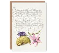 Artery8 Art Card Violet Blooms and Gourd Model Book of Calligraphy