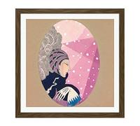Artery8 Art Taste Beauty French Magazine Cover Square Wooden Framed Wall Art Print Picture 16X16 Inch