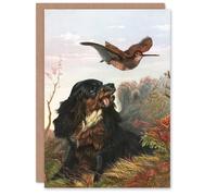 Artery8 Arthur Fitzwilliam Tait Personalised Art Card Cocker Spaniel Dog and Woodcock