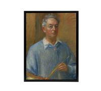 Artery8 Artist Self Portrait William James Glackens Framed Canvas Wall Art | Size: W24" x H32" Artery8 Multicolor W24" x H32"