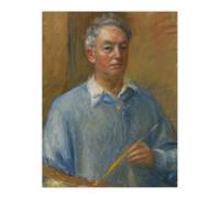 Artery8 Artist Self Portrait William James Glackens Wall Art Poster Print | Size: W12" x H16" Artery8 Multicolor W12" x H16"