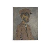 Artery8 Artists Self Portrait Arnold Weisz Kubincan Canvas Wall Art in Grey | Size: W18" x H24" Artery8 Grey W18" x H24"