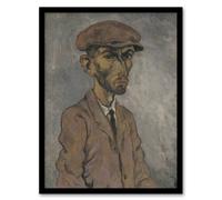 Artery8 Artists Self Portrait Arnold Weisz Kubincan Framed Wall Art Print in Grey | Size: A3 Artery8 Grey A3