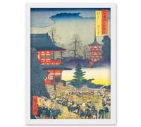 Artery8 Asakusa Fair Edo Province Utagawa Hiroshige Japanese Woodblock Artwork Framed Wall Art Print A4