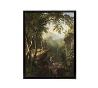 Artery8 Asher Brown Durand Kindred Spirits Framed Canvas Wall Art Print | Size: W24" x H32" Artery8 Multicolor W24" x H32"