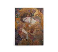 Artery8 Asleep Klimt Inspired Woman Portrait Canvas Wall Art Print | Size: W24" x H32" Artery8 Multicolor W24" x H32"