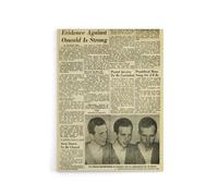 Artery8 Assassination Kennedy JFK Harvey Oswald Canvas Wall Art Print in Beige | Size: W12" x H16" Artery8 Beige W12" x H16"