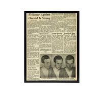 Artery8 Assassination Kennedy JFK Harvey Oswald Framed Canvas Wall Art Print in Beige | Size: W18" x H24" Artery8 Beige W18" x H24"