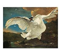 Artery8 Asselijn The Threatened Swan Bird Painting Art Print Canvas Premium Wall Decor Poster Mural