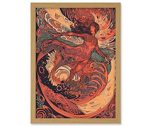 Artery8 Astral Projection Conceptual Art Illustration Artwork Framed A3 Wall Art Print